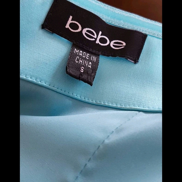 bebe 2 Tone Blue Strapless Dress - Picture 2 of 5